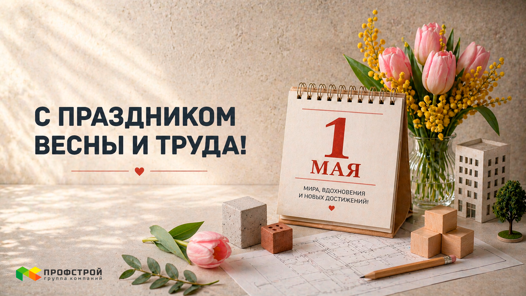 Поздравляем с 1 Мая – Праздником Весны и Труда!